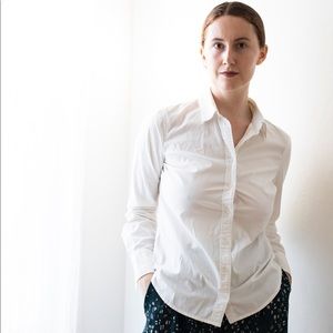 J Crew White Button Down